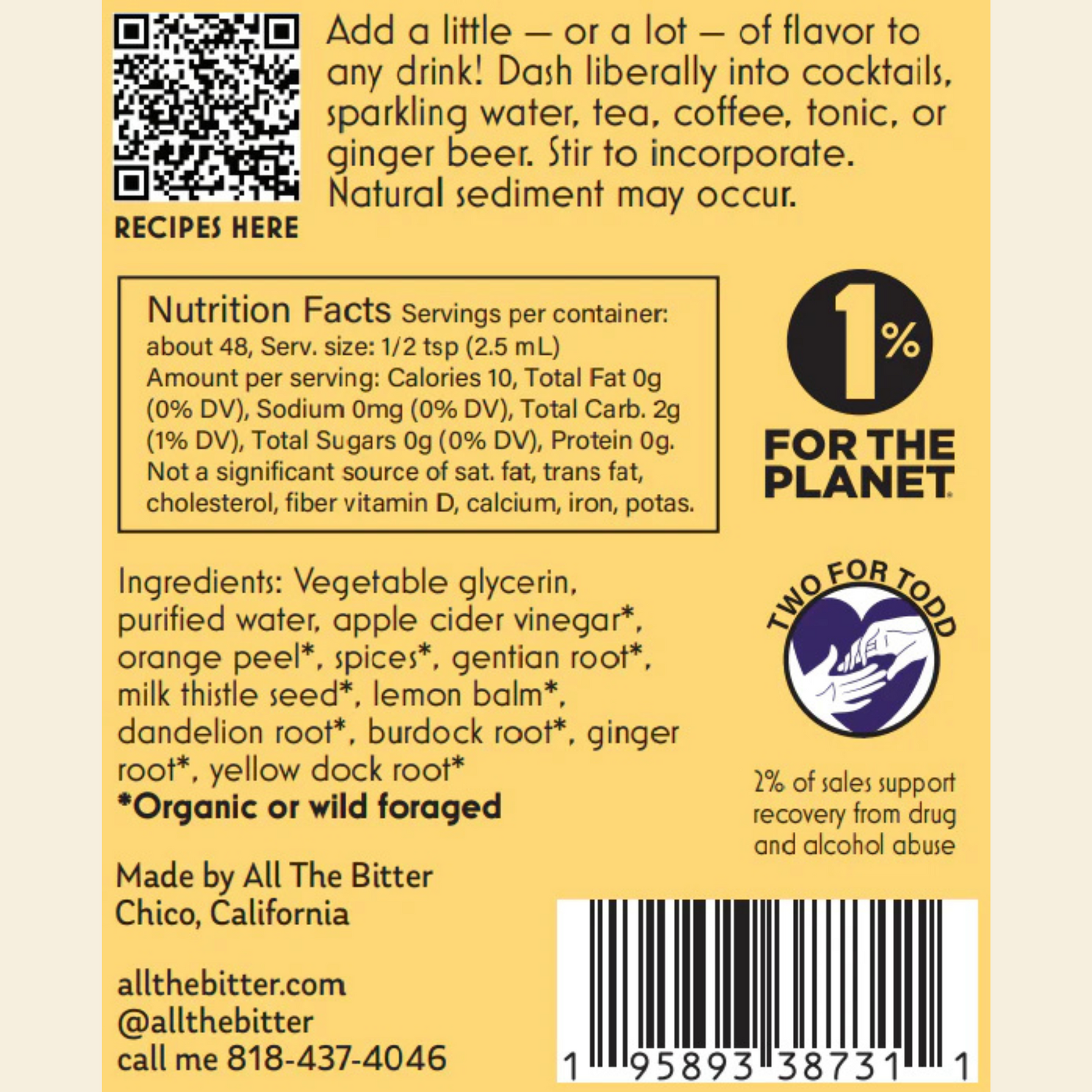 All The Bitter - Alcohol-Free Orange Bitters