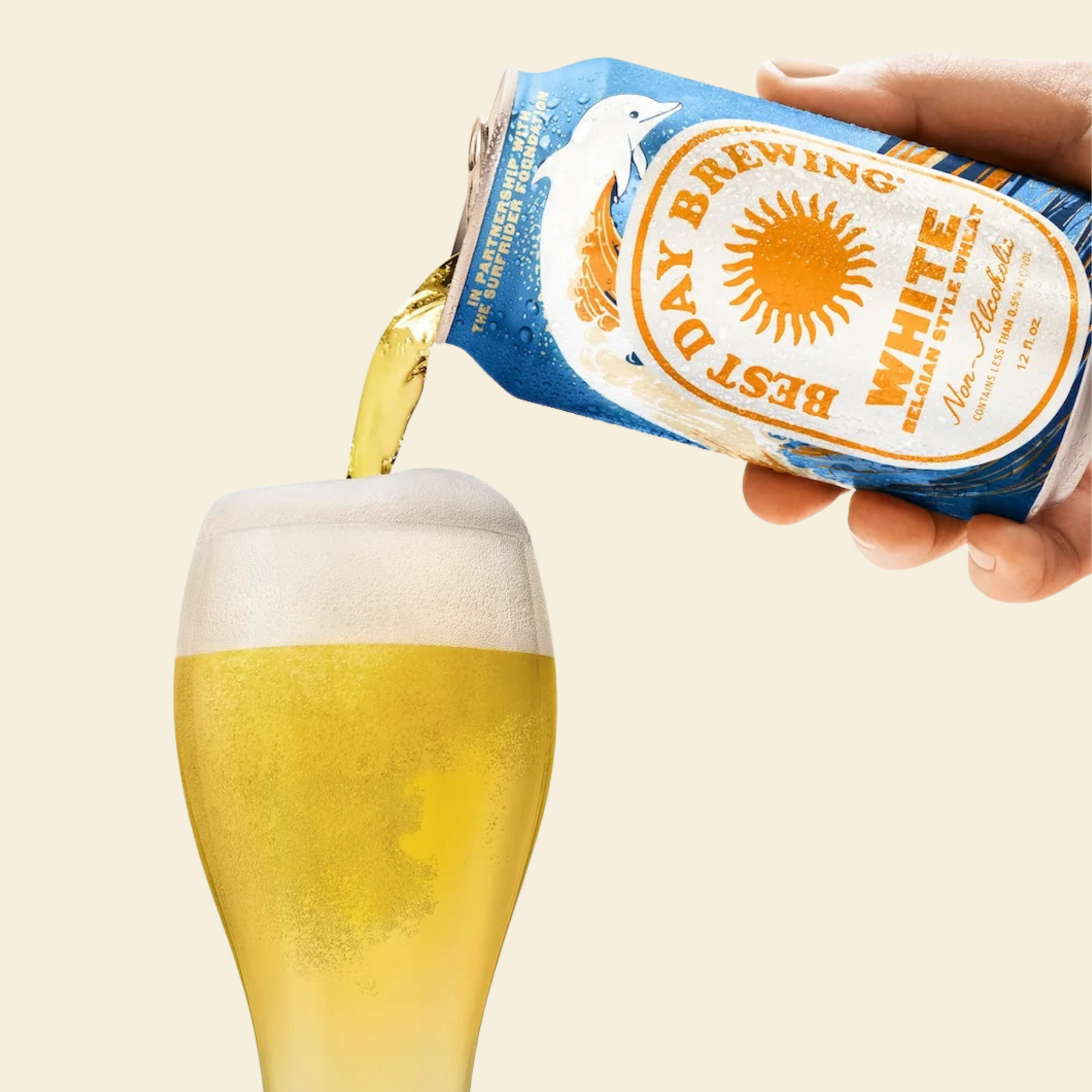 Best Day Brewing - White Belgian Style Wheat - Nonalcoholic Beer - 6-Pack