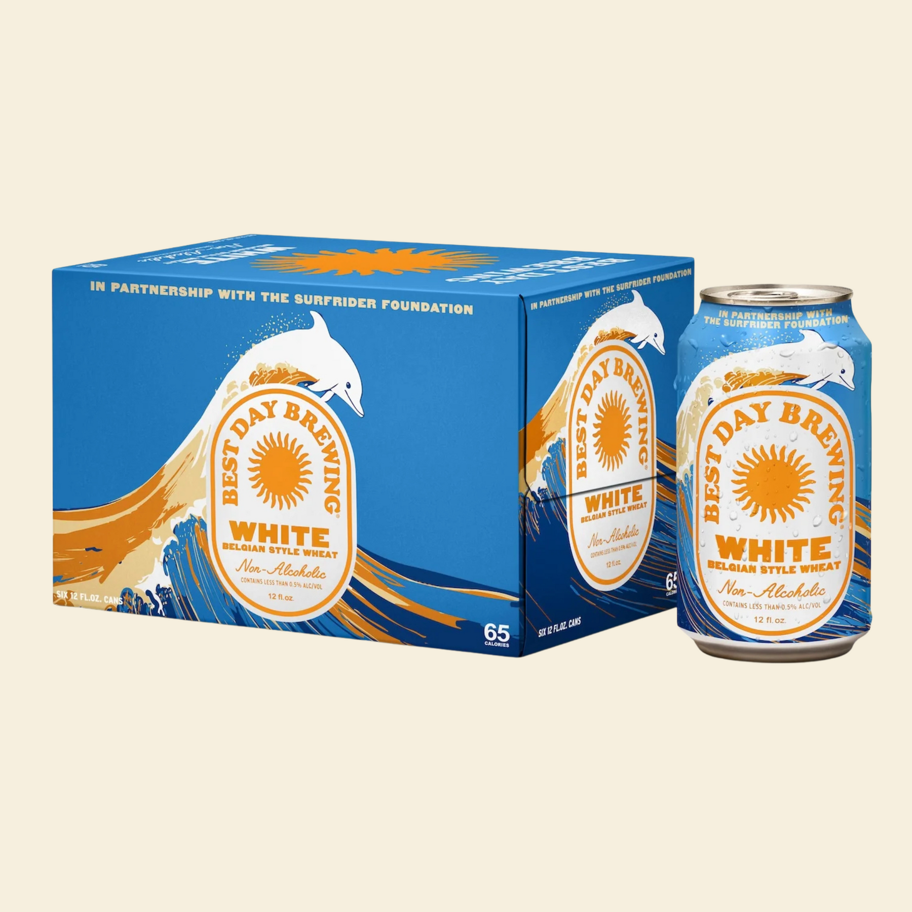 Best Day Brewing - White Belgian Style Wheat - Nonalcoholic Beer - 6-Pack