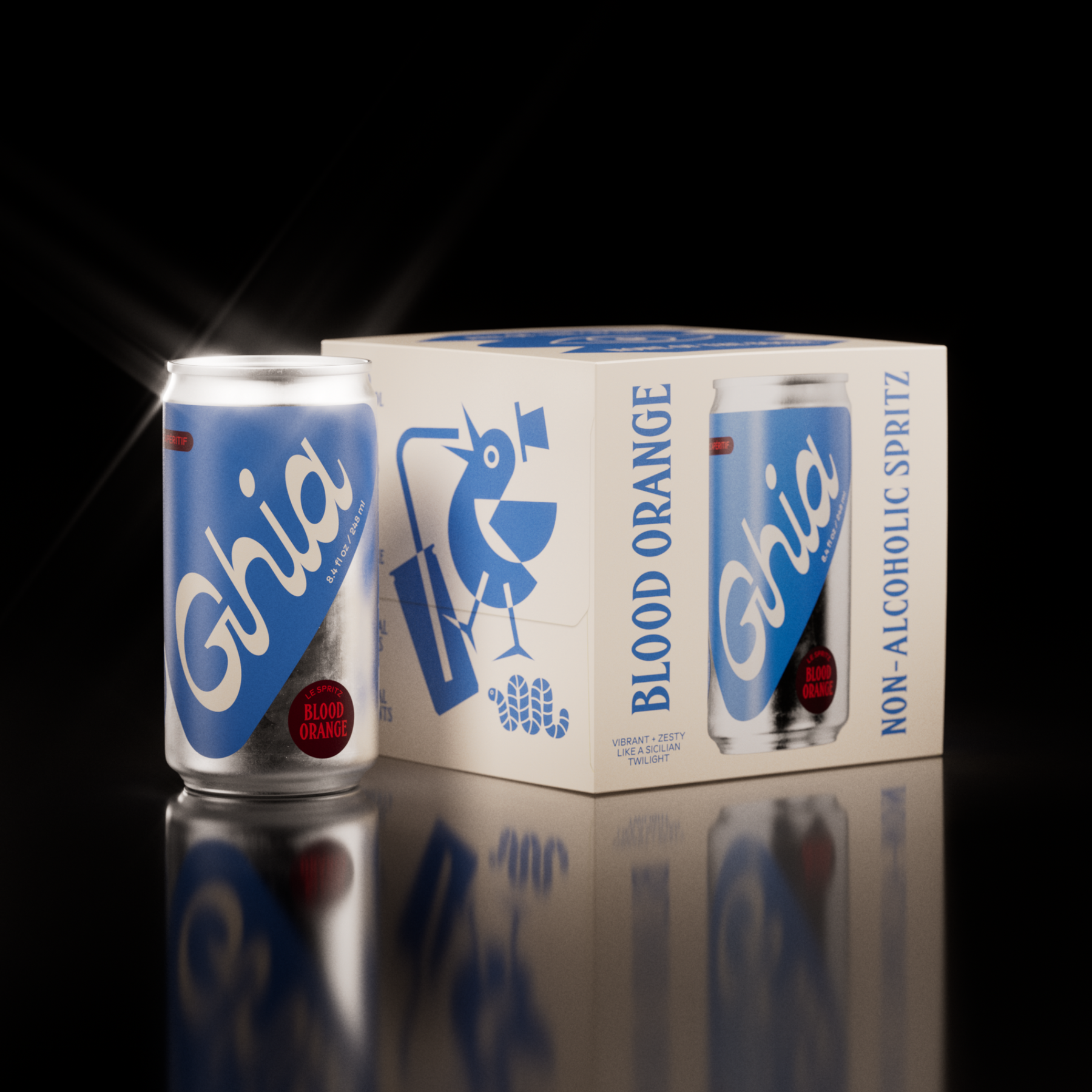 Ghia - Le Spritz Blood Orange - Nonalcoholic Apéritif - 4-Pack