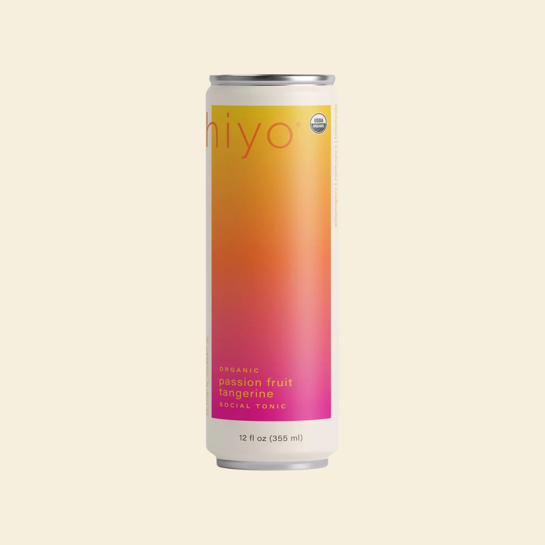 Hiyo - Passion Fruit Tangerine - Nonalcoholic Functional Seltzer - 4-Pack