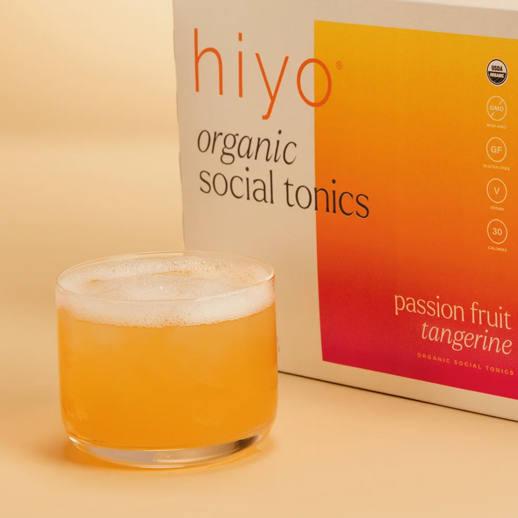Hiyo - Passion Fruit Tangerine - Nonalcoholic Functional Seltzer - 4-Pack