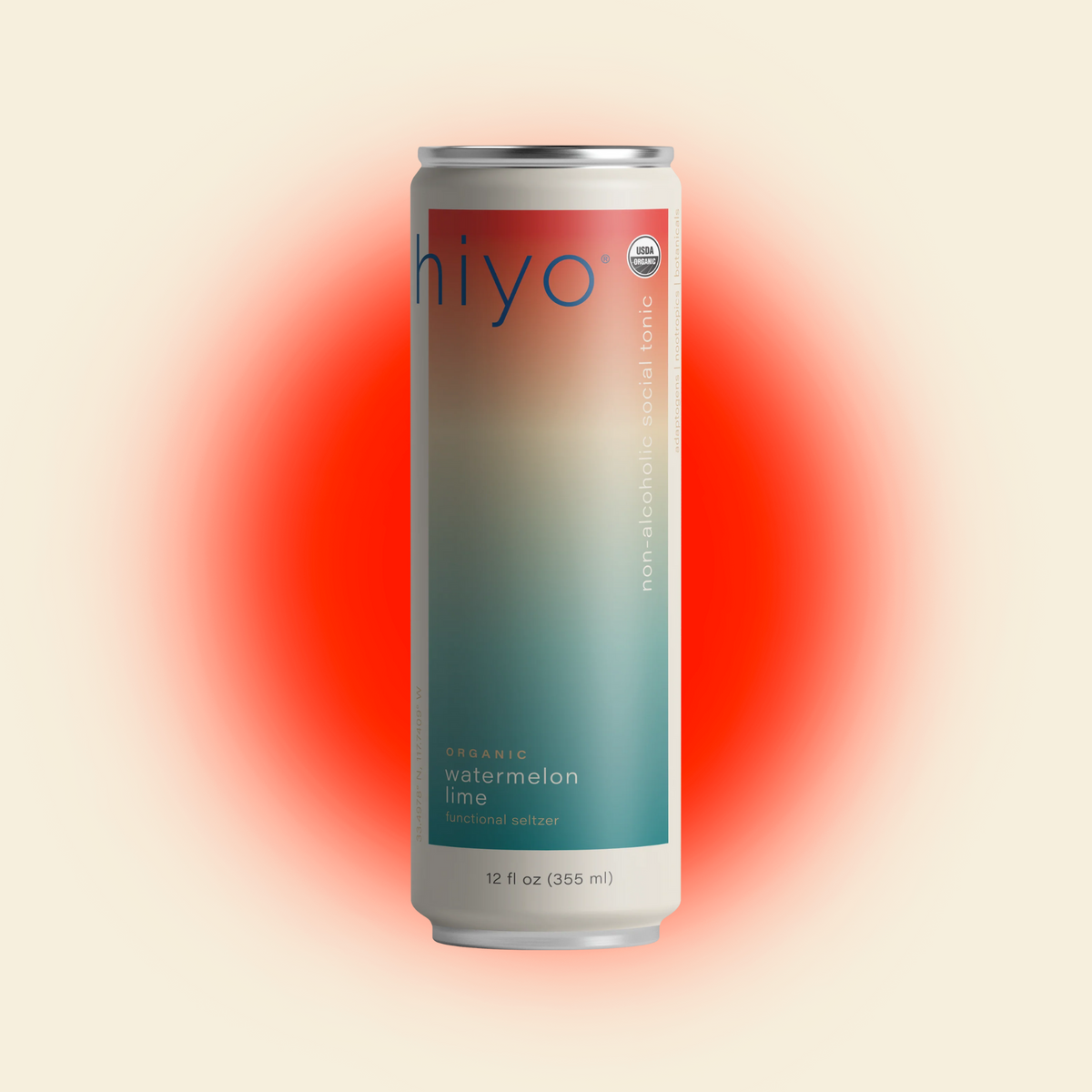 Hiyo - Watermelon Lime - Nonalcoholic Functional Seltzer - 4-Pack