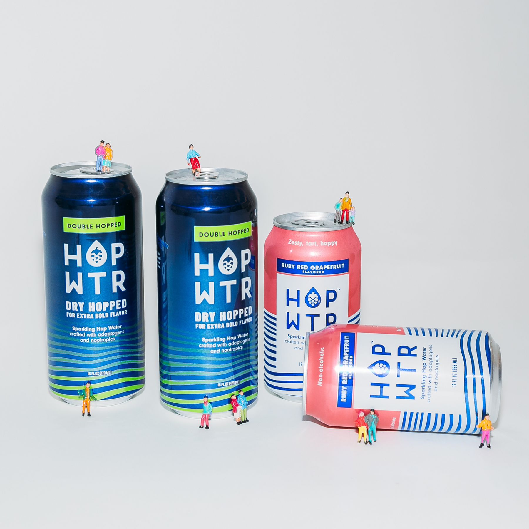 HOP WTR - Ruby Red Grapefruit - Nonalcoholic Functional Hop Water - 6-Pack