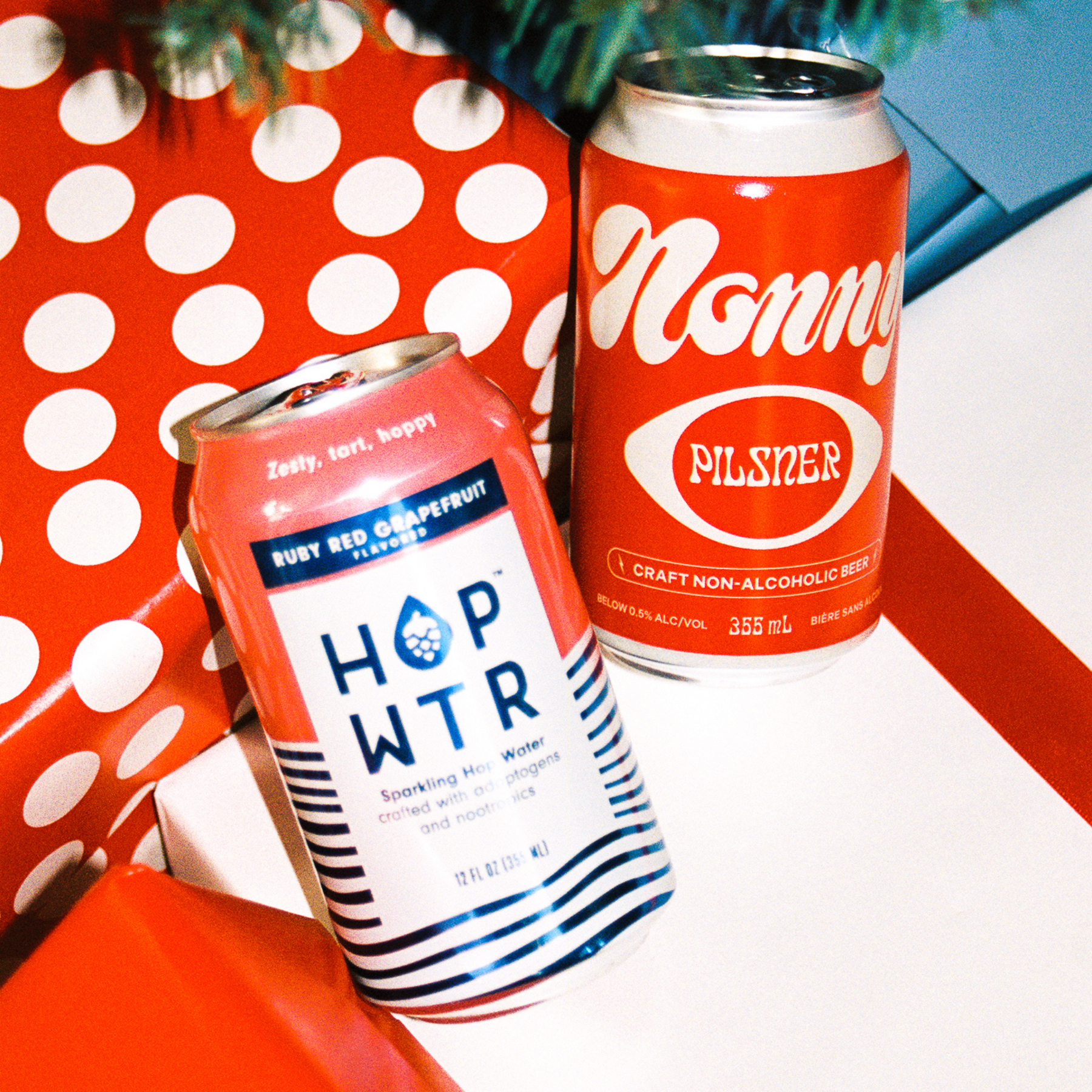 HOP WTR - Ruby Red Grapefruit - Nonalcoholic Functional Hop Water - 6-Pack