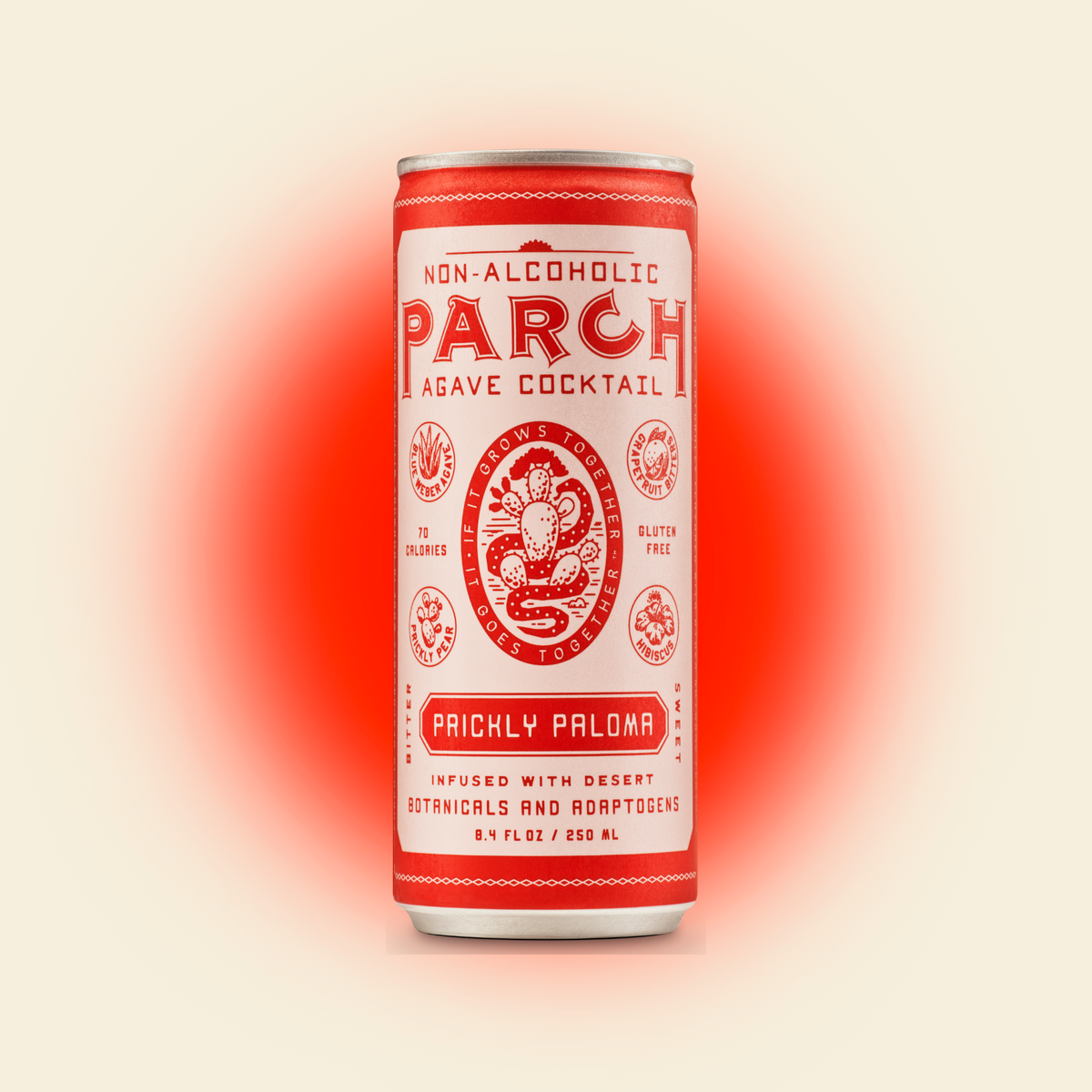 Parch - Prickly Paloma - Nonalcoholic Functional Cocktail - 4-Pack