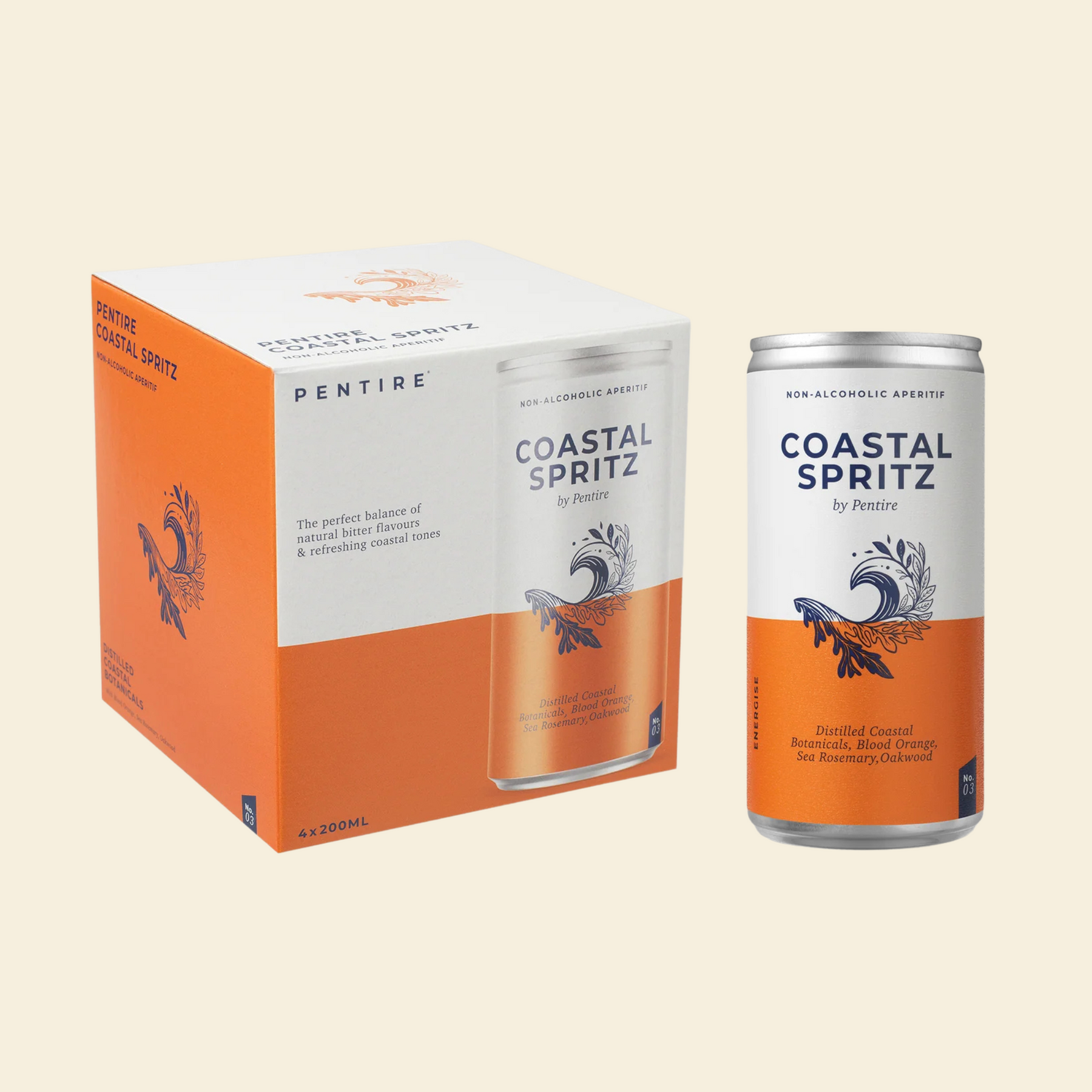 Pentire - Coastal Spritz - Nonalcoholic Cocktail - 4-Pack