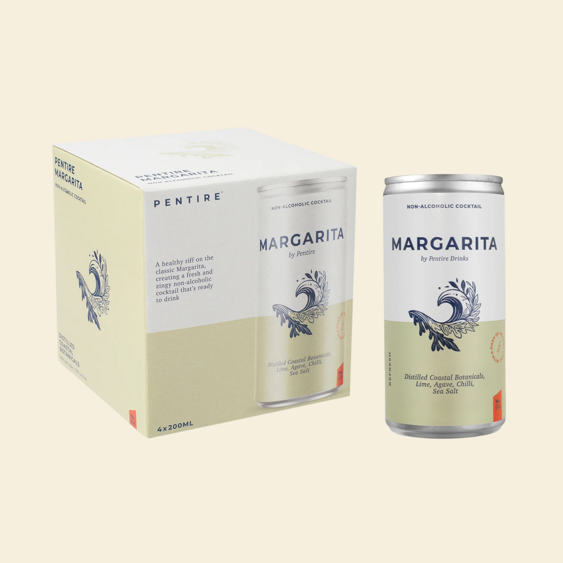 Pentire - Margarita - Nonalcoholic Cocktail - 4-Pack