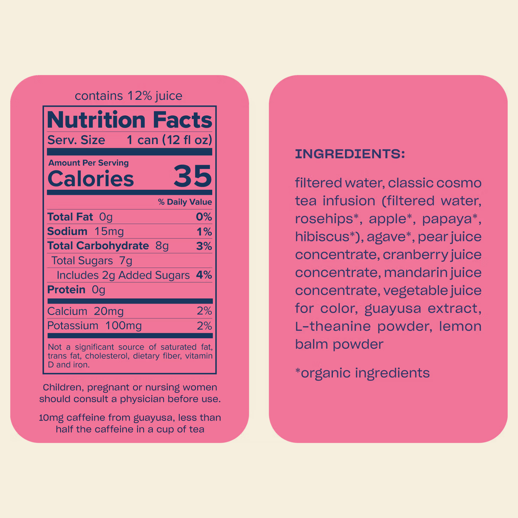 Recess - Classic Cosmo - Nonalcoholic Functional Cocktail - 4-Pack