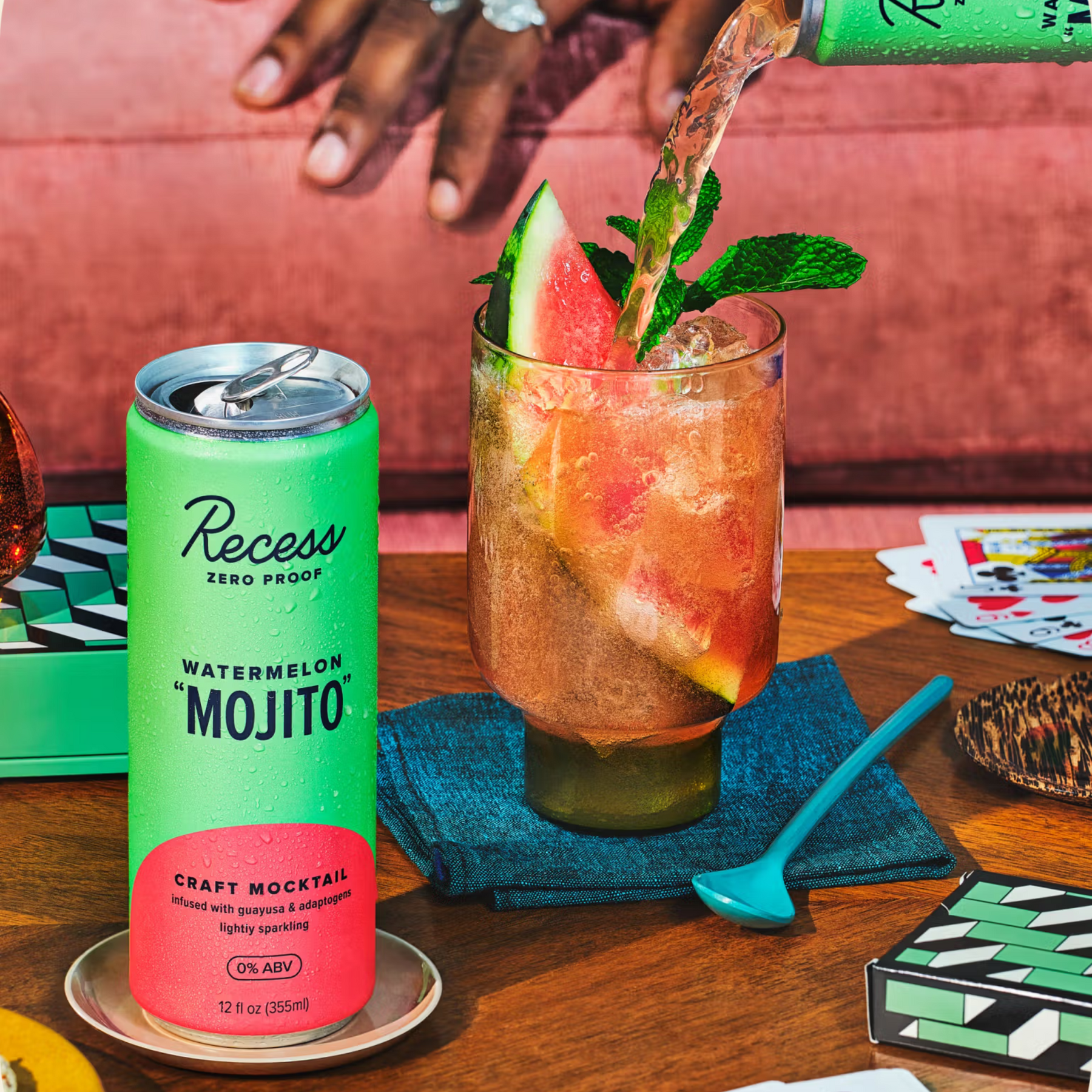 Recess - Watermelon Mojito - Nonalcoholic Functional Cocktail - 4-Pack