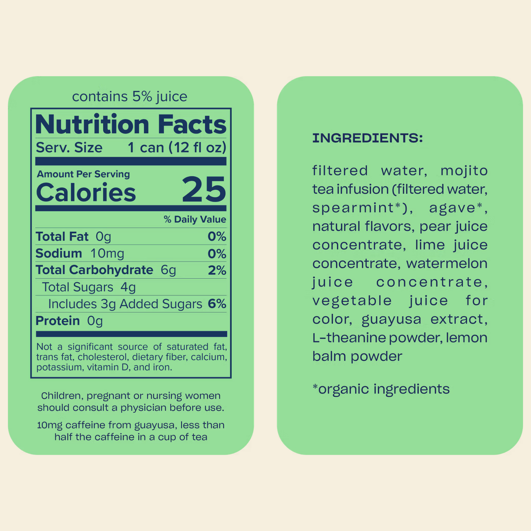 Recess - Watermelon Mojito - Nonalcoholic Functional Cocktail - 4-Pack