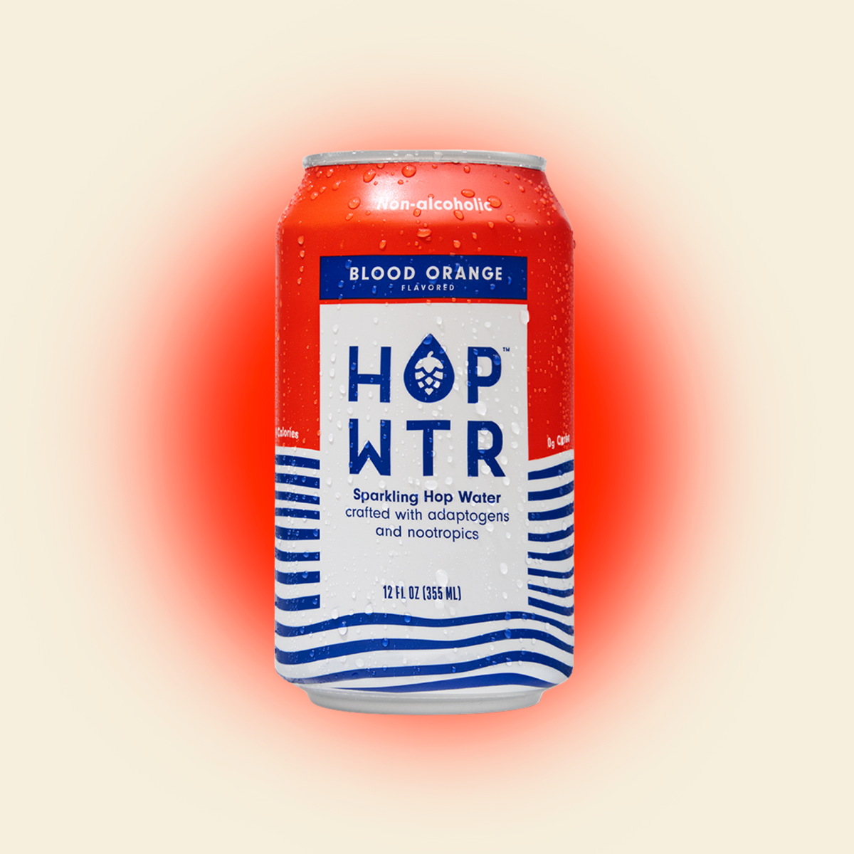 HOP WTR - Blood Orange - Nonalcoholic Functional Hop Water - 6-Pack