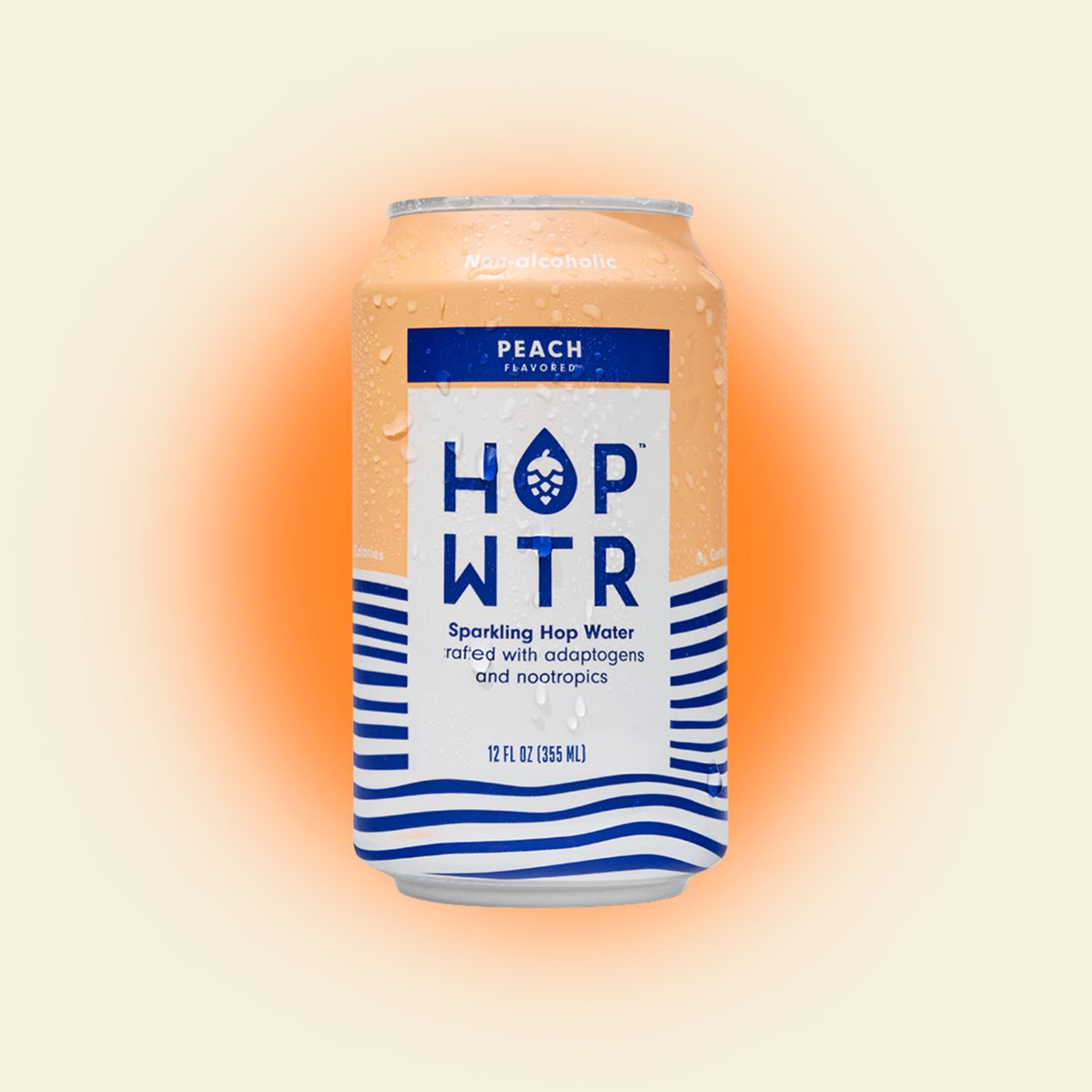 HOP WTR - Peach - Nonalcoholic Functional Hop Water - 6-Pack
