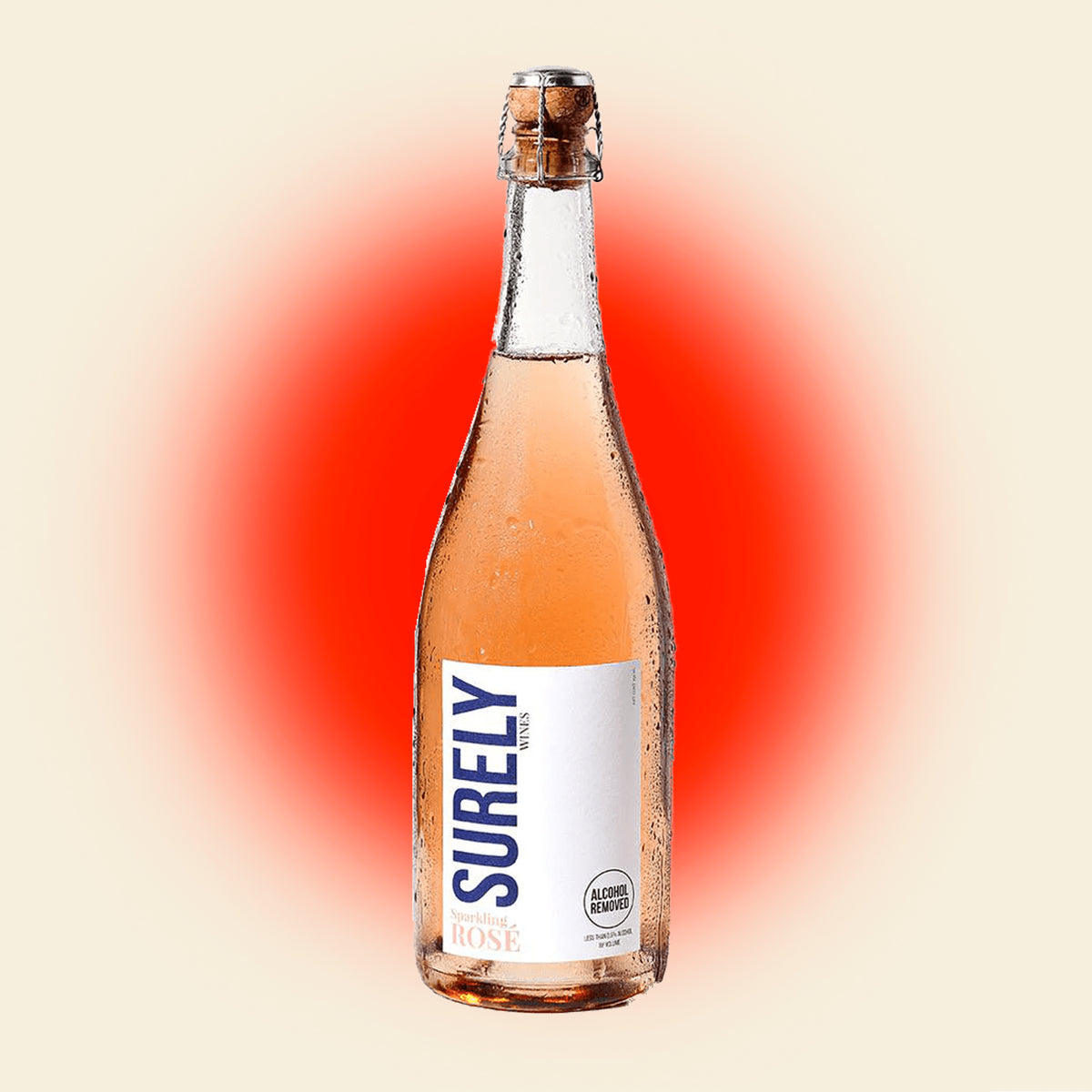 Surely Sparkling Rose Nonalcoholic Wine
