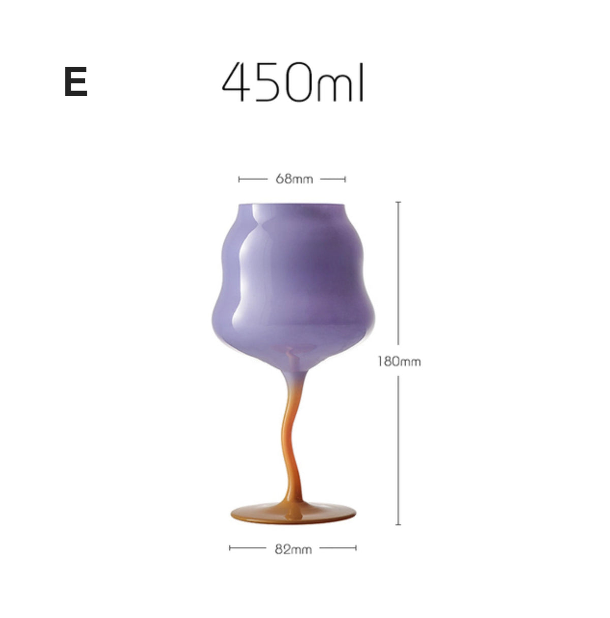 Opaque Wavy Wine Glass - Blue