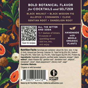 All The Bitter - Fig & Walnut - Alcohol-Free Bitters - 2oz