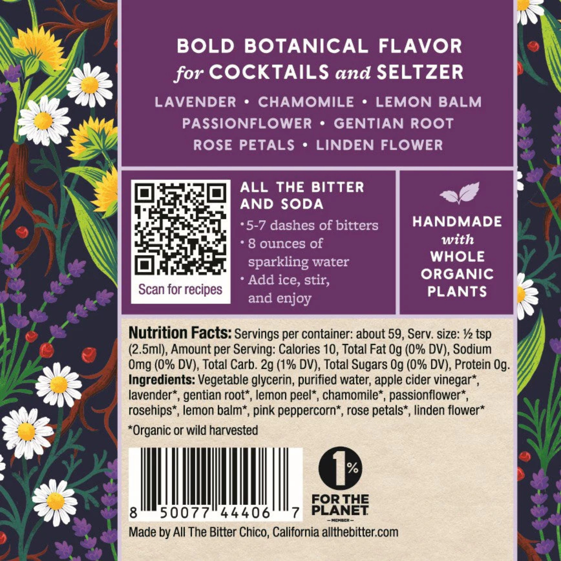 All The Bitter - Lavender & Chamomile - Alcohol-Free Bitters - 2oz