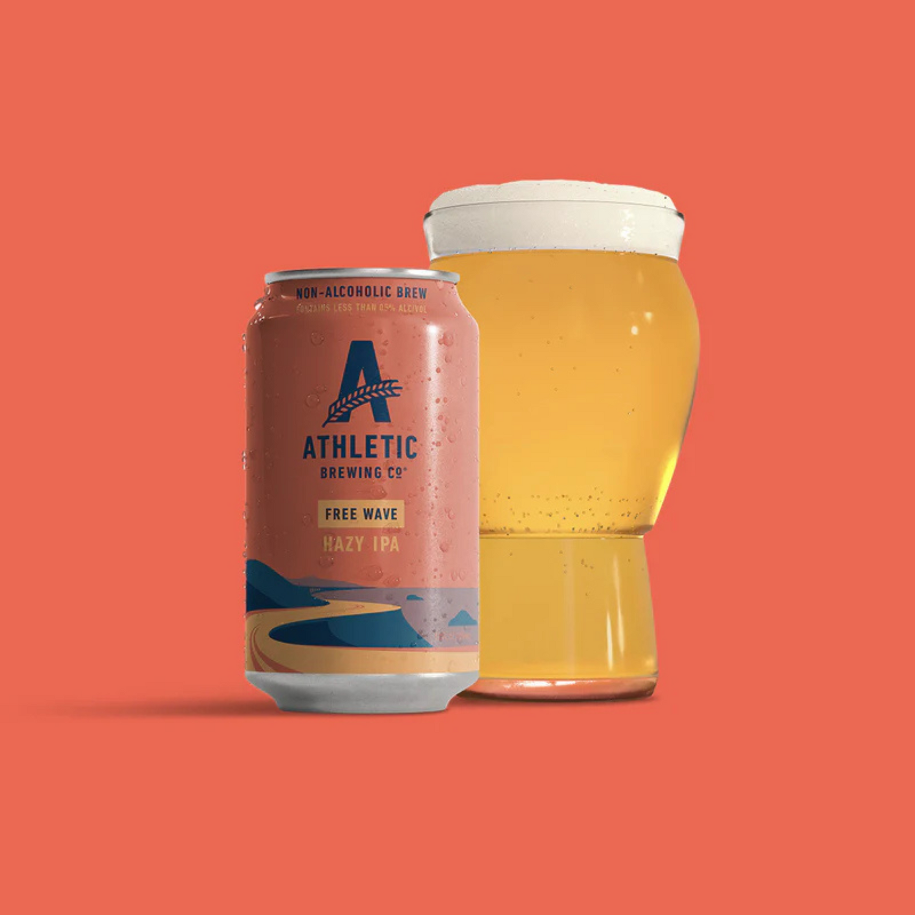 Athletic Brewing - Free Wave Hazy IPA - Nonalcoholic Beer - 6-Pack