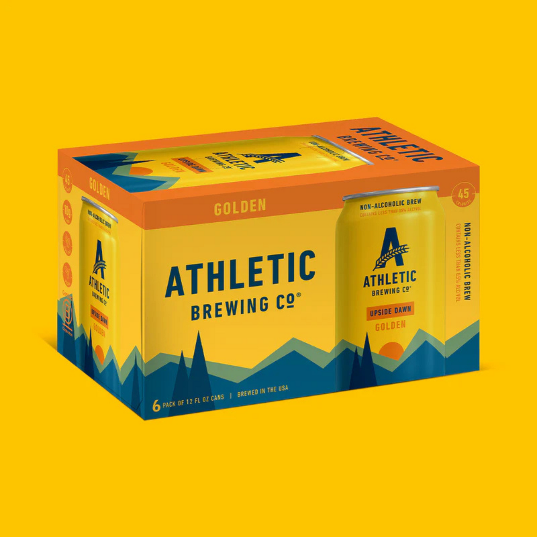 Athletic Brewing - Upside Dawn Golden - Nonalcoholic Beer - 6-Pack