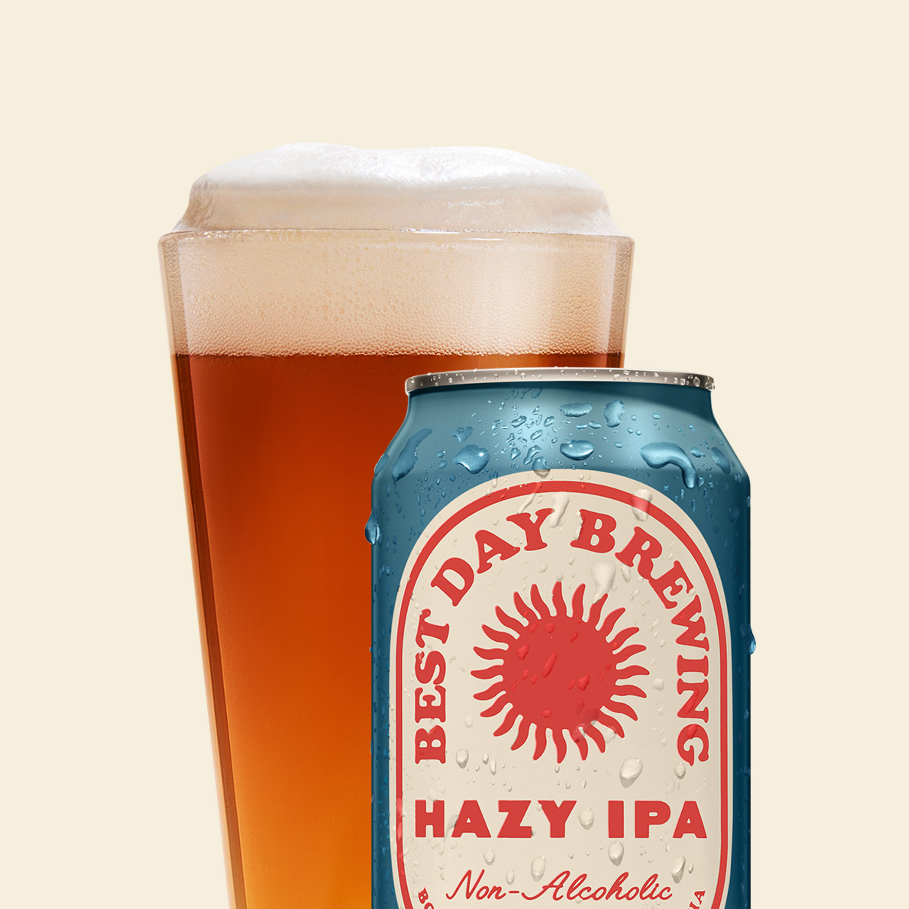 Best Day Brewing - Hazy IPA - Nonalcoholic Beer - 6-Pack