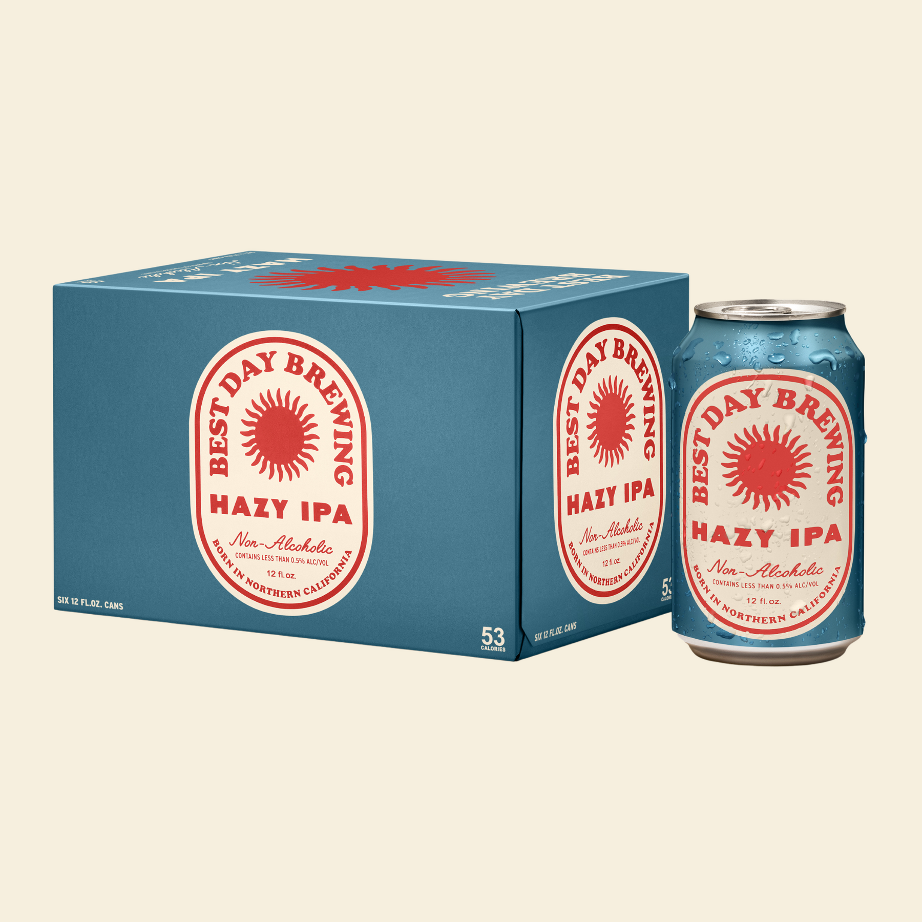 Best Day Brewing - Hazy IPA - Nonalcoholic Beer - 6-Pack