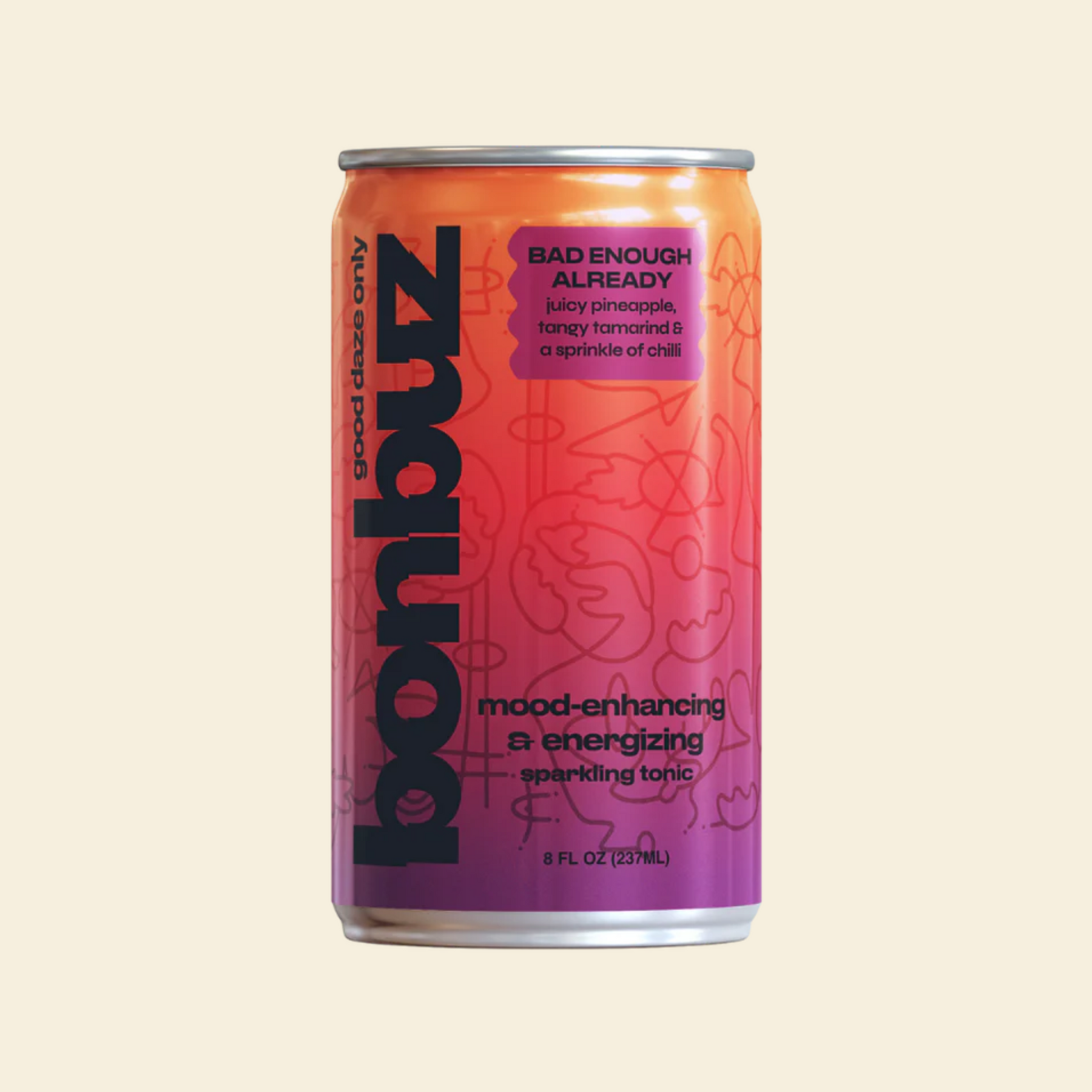 Bonbuz Fizz - Bad Enough Already - Nonalcoholic Functional Cocktail - 4-Pack