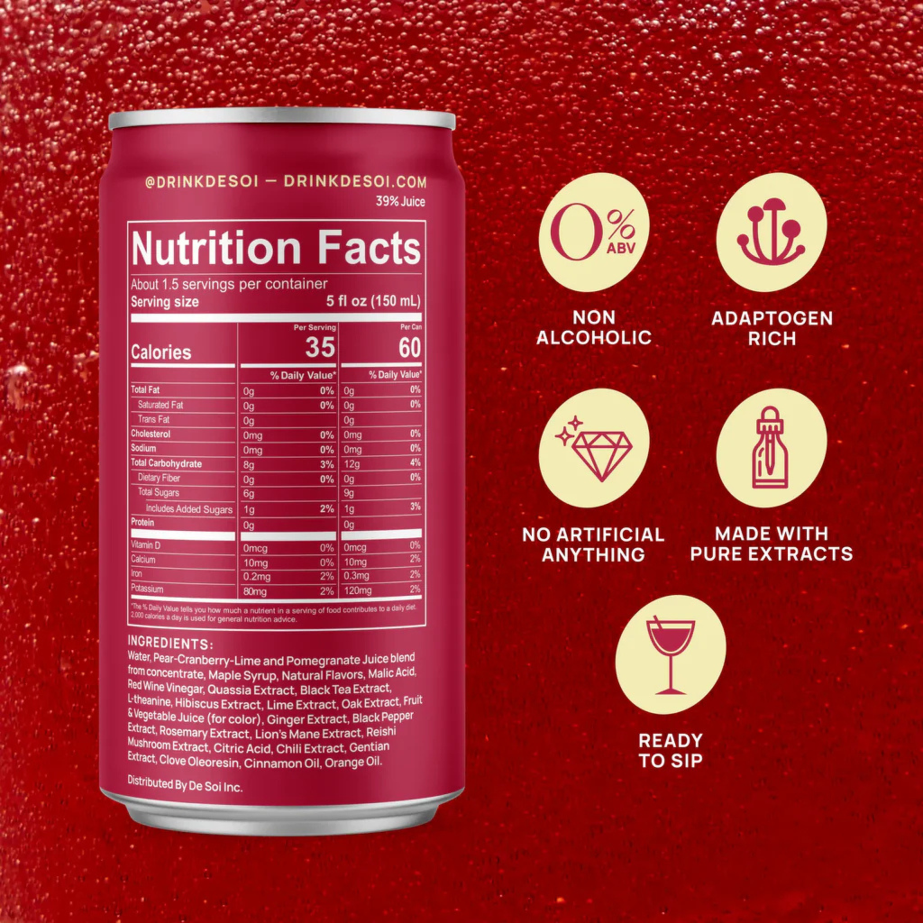 De Soi - St. Moritz Mule - Nonalcoholic Functional Cocktail - 4-Pack