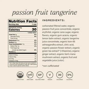 Hiyo - Passion Fruit Tangerine - Nonalcoholic Functional Seltzer - 4-Pack