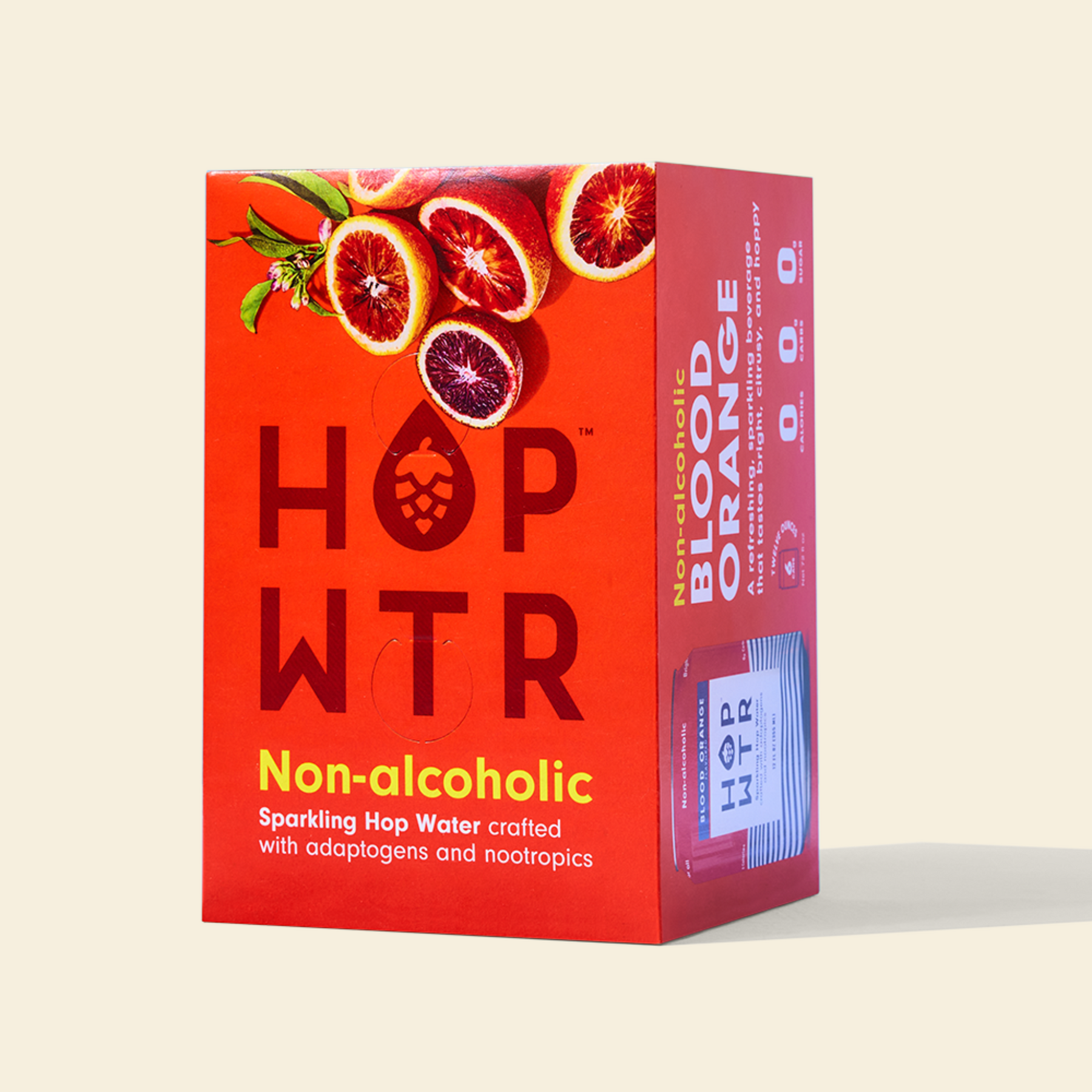 HOP WTR - Blood Orange - Nonalcoholic Functional Hop Water - 6-Pack