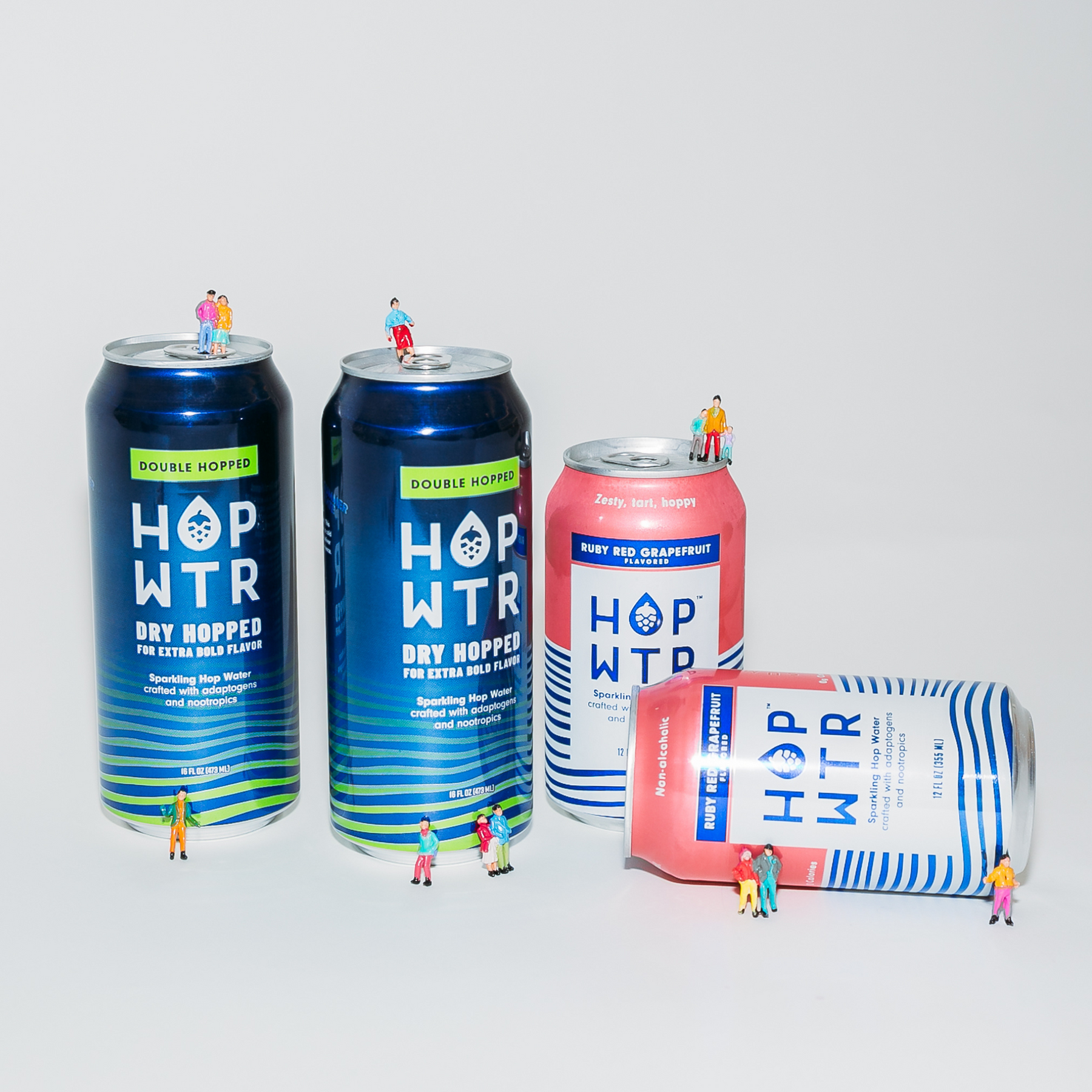 HOP WTR - Double Hopped - Nonalcoholic Functional Hop Water - 4-Pack