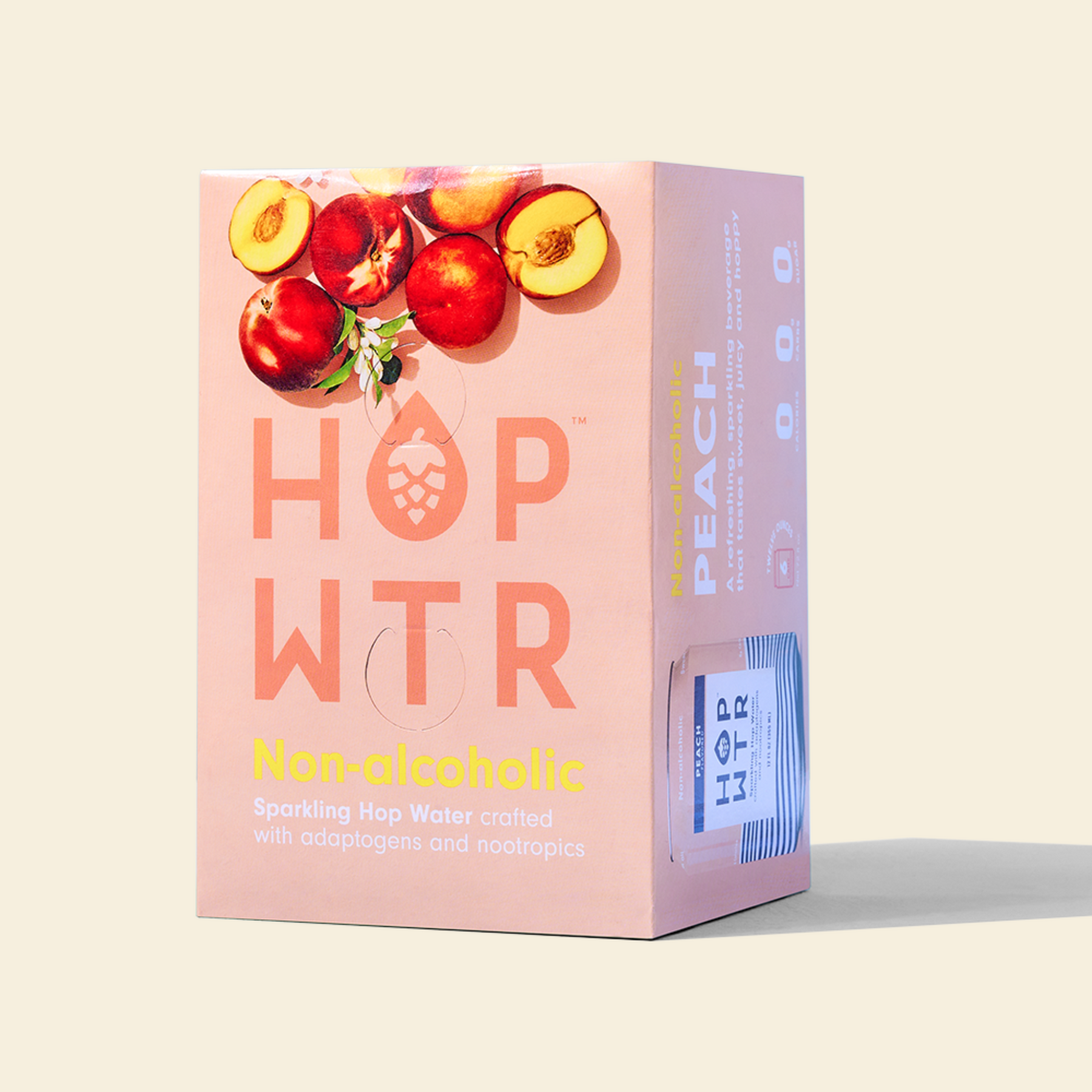 HOP WTR - Peach - Nonalcoholic Functional Hop Water - 6-Pack