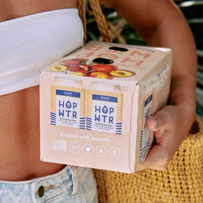 HOP WTR - Peach - Nonalcoholic Functional Hop Water - 6-Pack