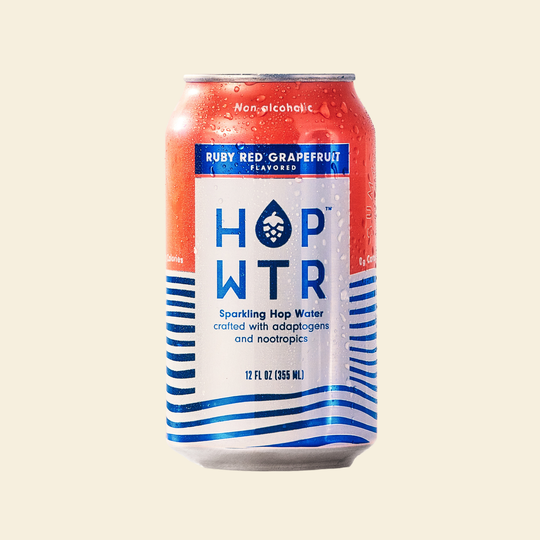 HOP WTR - Ruby Red Grapefruit - Nonalcoholic Functional Hop Water - 6-Pack