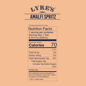 Lyre's - Amalfi Spritz - Nonalcoholic Cocktail - 4-Pack