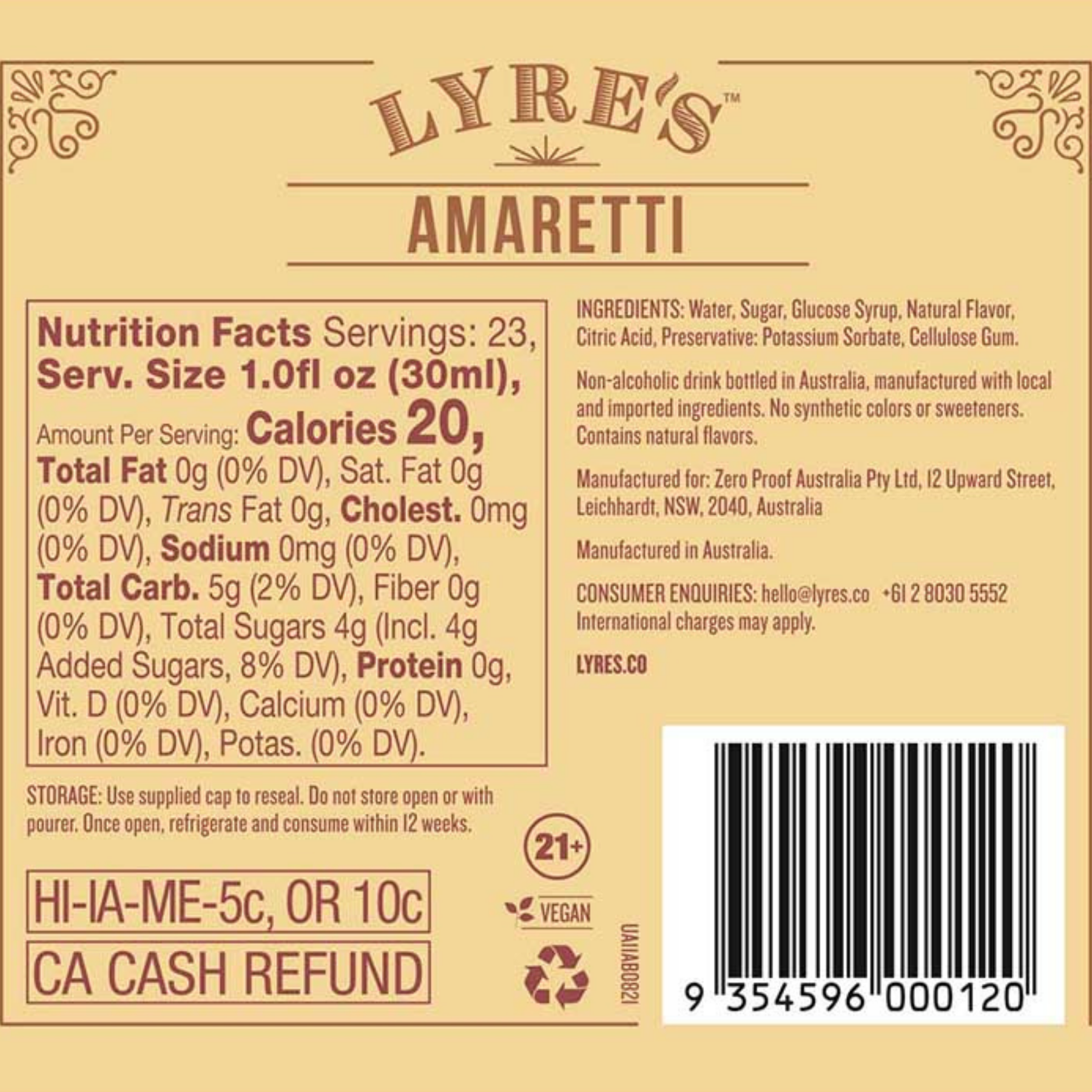 Lyre's - Amaretti - Nonalcoholic Apéritif