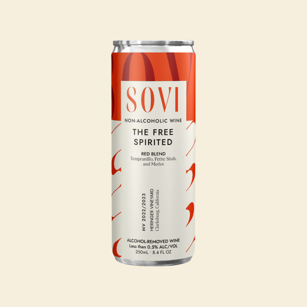 Sovi - Free Spirited Red Blend - Nonalcoholic Wine - 4-Pack