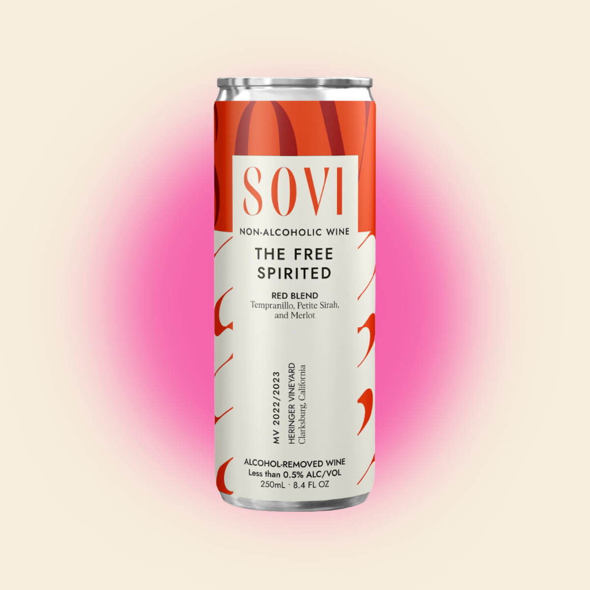 Sovi - Free Spirited Red Blend - Nonalcoholic Wine - 4-Pack