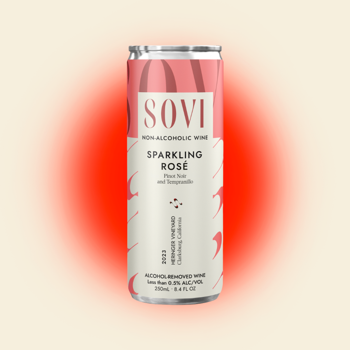 Sovi - Sparkling Rosé - Nonalcoholic Wine - 4-Pack