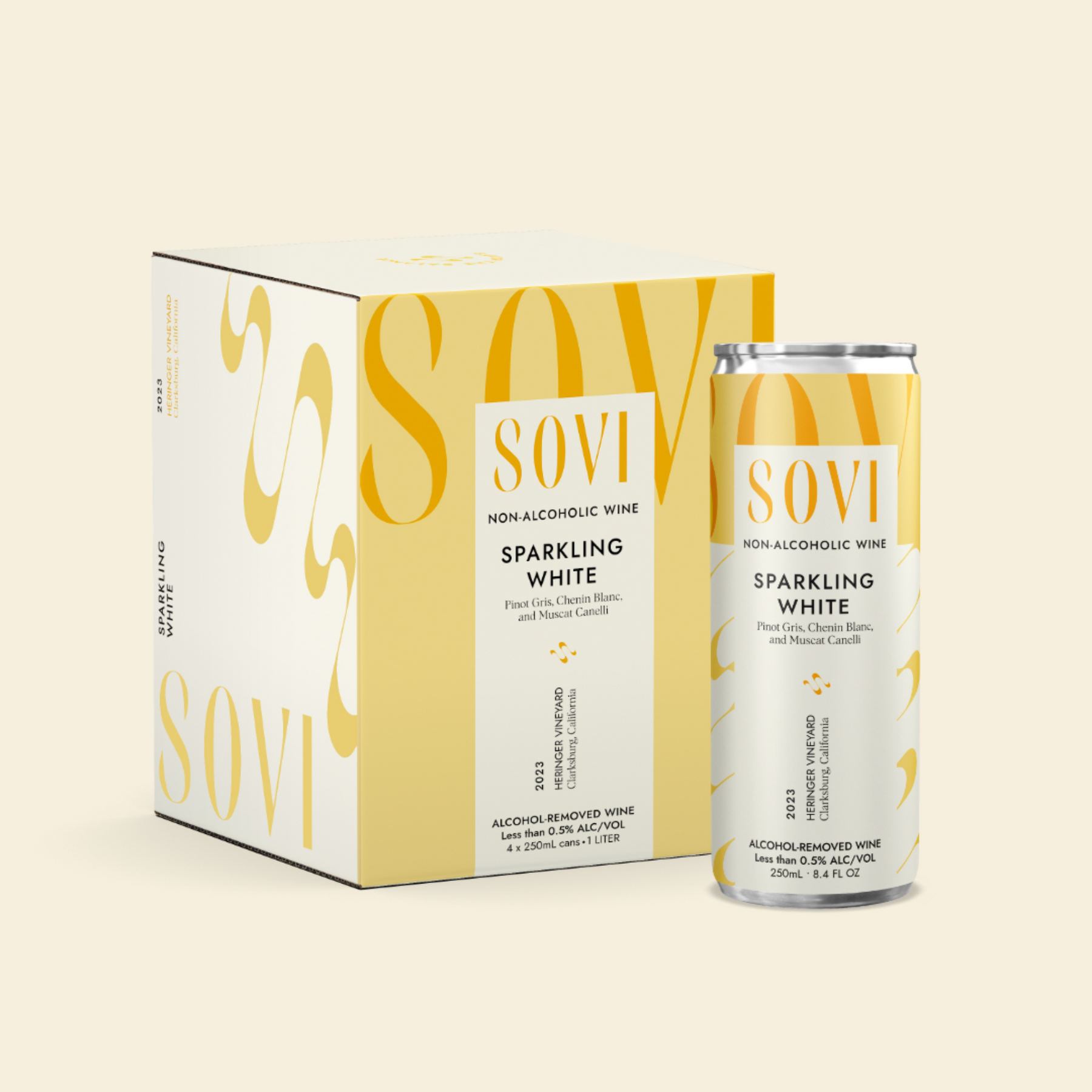 Sovi - Sparkling White - Nonalcoholic Wine - 4-Pack