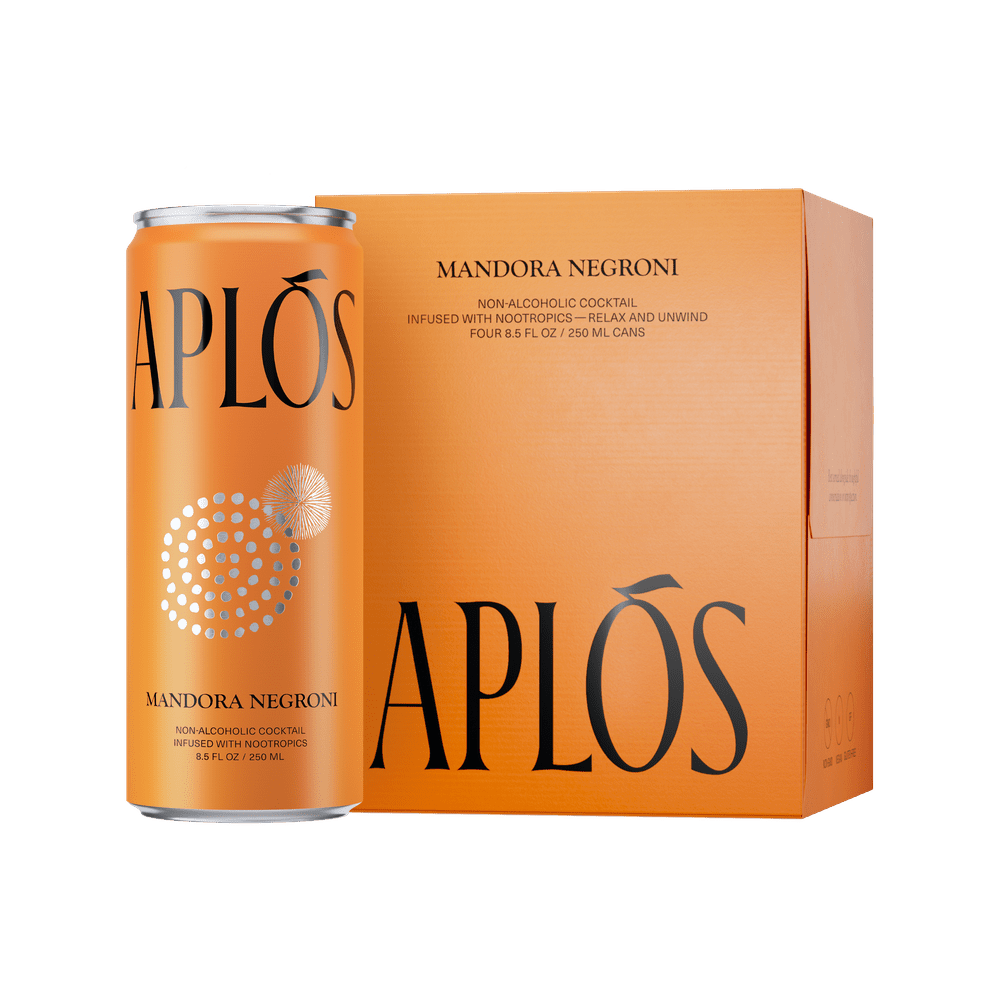 Aplós - Mandora Negroni - Nonalcoholic Functional Cocktail - 4-Pack