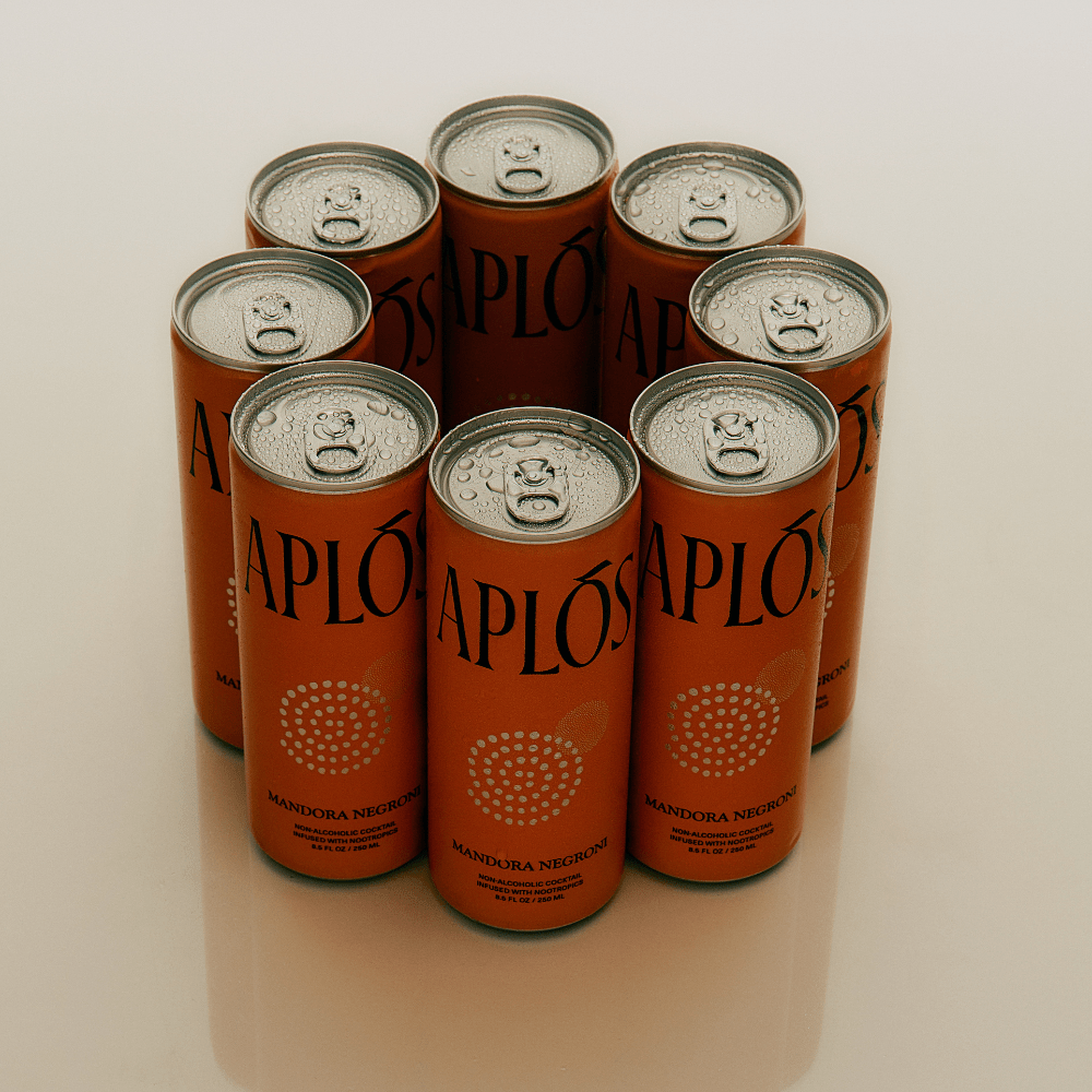 Aplós - Mandora Negroni - Nonalcoholic Functional Cocktail - 4-Pack