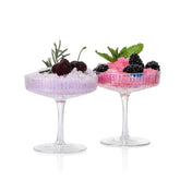 Iridescent Coupe Glasses - Set of 4