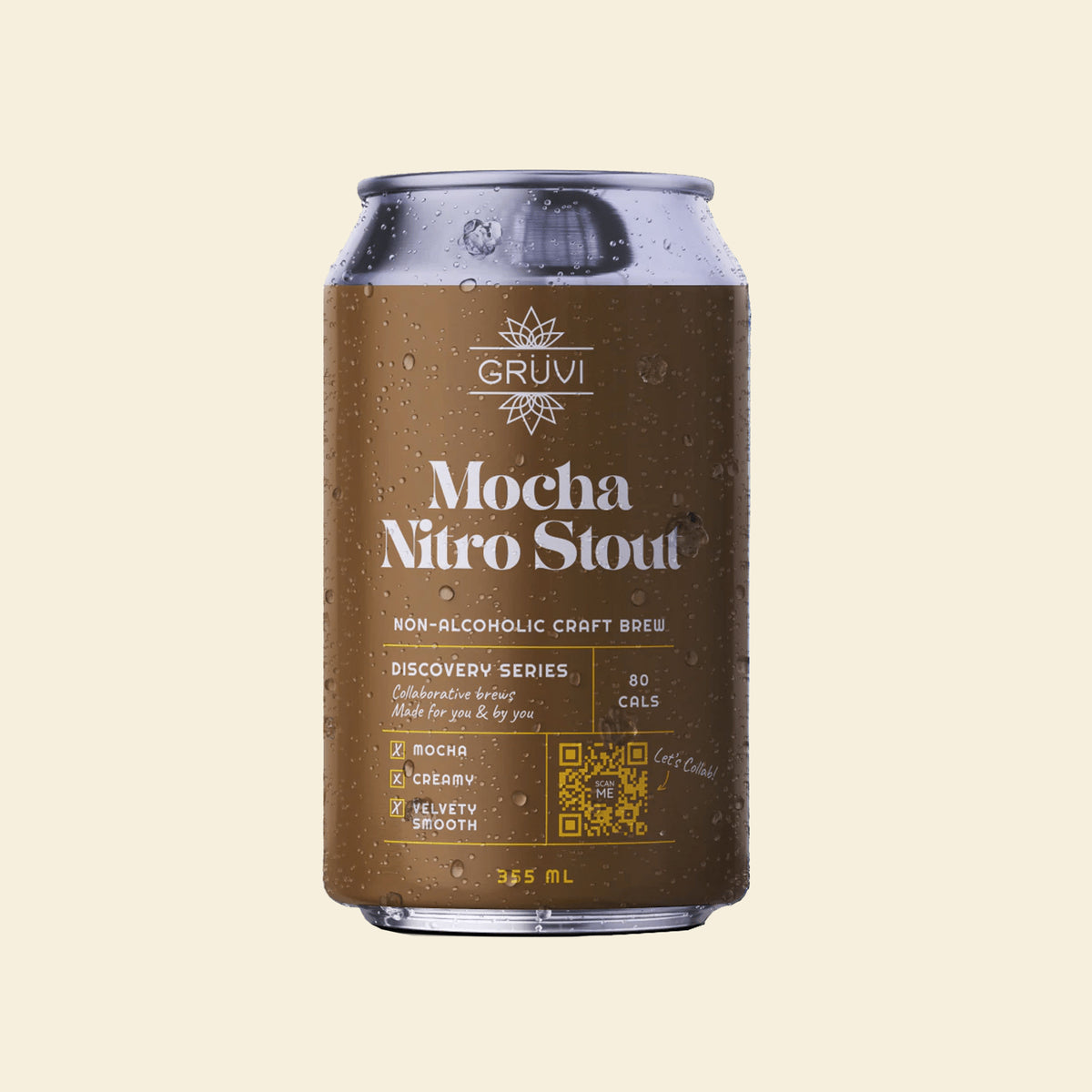 Gruvi Nitro Stout Nonalcoholic Beer