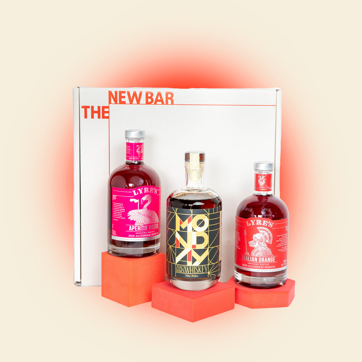 Nonalcoholic Boulevardier Gift Set Monday Whiskey and Lyres Aperitiff Rosso & Italian Orange