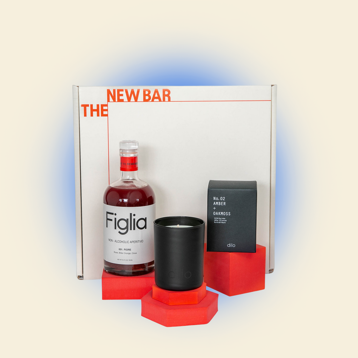 Figlia nonalcoholic aperitif gift set with candle